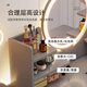 Fanpeng dressing table bedroom with makeup mirror makeup table small apartment new makeup table mirror light integrated makeup table with makeup stool single layer double drawer gray 80cm
