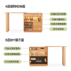 Winter wood solid wood bar dining table living room home wine cabinet retractable integrated solid wood sideboard modern Japanese island bar dining table combination + chairs * 2 [walnut color]