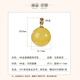 Yuzhi 18K gold natural ore Russian material chicken fat yellow beeswax round beads transfer beads amber necklace with certificate 18K gold beeswax pendant round beads 14-15mm 1- 2 grams