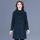 Missdaling middle-aged noble lady wool coat women's mid-length spring, autumn and winter new temperament mother's wear double-sided velvet coat burgundy XL