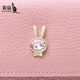 Kangaroo Wallet Jurer en cuir court 2025 Nouveau top cow hide Lady Holding Fashion 3 Fold Hand Grab Coupon Coupon Carte de cartes Pink Rabbit