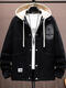 Pilo Gordon Biluogenee Teen-Jeansjacke für Jungen im Frühjahr, Herbst und Winter New Style und Velvet Dicked High School Lose Jacket Herren-Kleidung 9855 Schwarz [plus Samtstil] XL (120-140jin [Jin gleich 0,5 kg] ungefähr