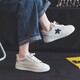 Yezhi women's shoes spring and summer white shoes ins trendy Korean version 2024 new canvas shoes women's versatile student running casual shoes H983 star canvas shoes [bee size 36]