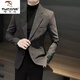 Woodpecker (TUCANO) men's high-end suede suit jacket spring and autumn men's business gentleman casual yuppie slim suit top handsome brown XL 130-145