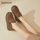 Daphne plus chaussures de haricot en molleton pour les femmes confort, un pied, chaussures en coton à la mode pour porter à l'extérieur 4623607172 Couleur de chameau 36