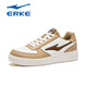 Hongxing Erke (Erke) Chaussures masculines Chaussures blanches Sumouches Chaussures selles épaisses pour hommes basses basses de couple basse Air Force One Casual Light Skateboard Chaussures microcristales blanc / kaki 1477 43