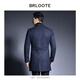 Brloote/Barouite Wollmantel für Männer mit mittlerer Länge Casual Revers Slim Wollmantel. Herbst- und Winter neue Produkte. Hidden Blue 175/96a