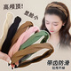 BARY REEF high skull headband women's new simple face wash non-slip headband wide edge with tooth pressure hairpin braided headwear coffee color