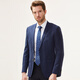 Jijia tissu italien reda laine pure 110s Blazer décontracté Business Formal Casual Men's Suit Blue Plaid 185 / 52A