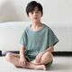 曼妮朵男童睡衣夏季新款短袖男孩纯棉儿童大童全棉薄款青少年家居服套装 N6621【双短】 165 L码建议160-165cm