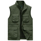 JP Men's Vest Multi-Pocket Working Photography Fishing Quick Dry Casual Vest 718 Gray XL (suitable for 140 Jin [Jin equals 0.5 kg]-155 Jin [Jin equals 0.5 kg])
