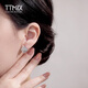 TTMIX platinum pt950 ear hook women's laser car flower diamond earrings platinum earrings large size 1.9-2.1g
