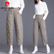 Pierre Cardin Down I Cotton I Pants Women's Outer Wear 2025 New Winter Fashion Women's Velvet Thickened Eight-Point Pants Mom's Warm Cotton Brown Authentic Counter Quality XL Recommended 115-130 Jin Jin equals 0.5 kg