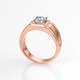 DL 199818k rose gold ring men's moissanite diamond 50 points one carat color rose gold 50 points frosted men's ring