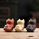 Purple clay tea pet ornaments creative fortune-seeking Year of the Pig mascot can raise tea set tea table tea play desktop decoration small suckling pig Zhuni