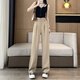 Jingluo Versión estrecha Pantalones de patas ancho para mujeres Pantalones de patas de patas rectas de la cintura delgada de verano