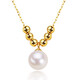 Yue Fei freshwater pearl necklace pendant 925 silver clavicle chain with strong light and slight imperfections, birthday gift for wife and lover, gold