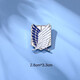 Attack on Titan peripheral brooch ins Wings of Liberty cartoon cute Japanese Survey Corps metal badge pin Wings of Liberty-silver blue