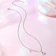Saturday Fortune platinum necklace for women PT950 platinum dream falling star and moon adjustable pendant for your girlfriend 3.58g 45cm