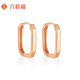 Liuguifu Jewelry 18K Rose Gold Stud Earrings Geometric Square Earrings for Women EK0200062