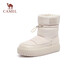 骆驼（CAMEL）冬季新款中筒雪地靴厚底加绒加厚舒适棉鞋保暖靴女 L23W577074米色 38