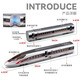 Kaiwei Harmony Emu Fuxing Alloy Rail High-Speed ​​Rail Train Sound and Light Return Power Remote Control Vehet's Toy's Toy's Toy Remote Control Version Fuxing Silver Four Sections