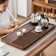 Chenshi tea tray solid wood home Bakelite style office tea set complete set fully automatic Kung Fu tea table kettle integrated Huanghuali color Pinyi 80*43 open style without electrical appliances