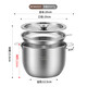 Maxcook 304 stainless steel lard jar seasoning basin lard basin seasoning jar 2.8L with lid and mesh MCWA9035