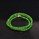 Tingyun Green Elf Tsavorite = Colored Gemstone Jade Faceted Millet Bead Chain BABY Necklace 2-3/Tsavorite Necklace --cm