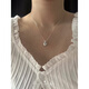 Fat Donglai Quality Deep Sea Tears Pearl Pendant French Classic Style Versatile Silver Princess Milk White 10mm-Necklace