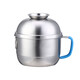 304 stainless steel instant noodle bowl with lid, lunch box for single student dormitory, canteen fast food cup, portable lunch bowl, stainless steel without grid
