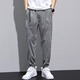 Jeep Spirit Jeep Jeep Herren Eisseide Sommer Dünne Loose Foot Trendy Marke Harem Hosen Tennis Mode lässig neun Punkte dunkelgrau L (105-120jin [Jin gleich 0,5 kg])