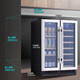 Bacchus wine cabinet embedded thermostat wine cabinet home refrigerated wine cabinet tea cabinet beer sparkling wine champagne Remy Martin small bar double door simple air-cooled frost-free YC-120 flat black glass door 120L