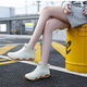 Botas de lluvia Remtin Tubo corto Botas de lluvia impermeables para mujeres Cañas de goma anti-desgaste antideslizante Cocina de coches de goma Color 37