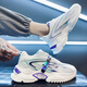 MVPBOY soft sole running shoes for men's breathable sports shoes for men's internet celebrity trendy shoes for men's shoes for fitness and comfortable jogging shoes for men's speed step X9920 white purple 41