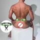 ORLVS Pure Desire Men's Thong Letter Belt Seamless Back Vacuum Underwear Revealing Buttocks Breathable Vacuum Men's Shorts T-Pants Green XL