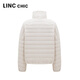 Jin Yujie Spring and Autumn Lightweight Down Jacket Women's Short Loose Stand Collar Light Warm Simple Jacket Y23301016 High Street Gray White XS Suitable for 120Jin Jin equal to 0.5kg or less