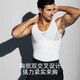 INSMANX Men's Shaping Underwear, Shaping Vest, Chest and Abdominal Control Vest, Enhanced Abdominal Control, Belly Belly, White M (Weight 140-180Jin Jin is equal to 0.5 kg)