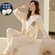 Commander Xiong's pajamas with bra, long-sleeved autumn and winter new style pajamas with breast pads for women in spring and autumn, long-sleeved trousers plus large breast pads 6913 10XL m80-100Jin [Jin equals 0.5 kg]