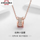 Chiying Biyun K gold small waist necklace for women AU750 color gold pendant clavicle chain Valentine's Day gift for girlfriend... 18K gold interlocking necklace