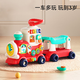 Huile Little Train can take a person in infants and young children, one-year-old baby, child toy, 1-3 years old birthday gift 0 Boy Girls, Smart Fun Multifunction, Learn Early Teaching Slider 4-in-1 newborn, 9 to 10 skate
