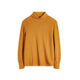 Maden workwear American casual pineapple pattern turtleneck sweater for men in winter yellow base pullover inner warm sweater Yellow XL