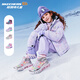 Skechers斯凯奇儿童秋冬保暖运动鞋舒适闪灯休闲棉靴302677L 677L薰衣草色/多彩色/LVMT 32
