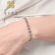 Falling Flowers and Crying Spring PT950 Fashion Hollow Flower Platinum Bracelet Women's Platinum Bracelet Adjustable Flower Bracelet
