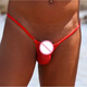 
Mini swimsuit swimsuit underwear men's sexy thong three-point bikini t-trousers mesh t-trousers one size white