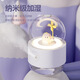 CLCEY is suitable for rotating crystal ball humidifier mini cute cartoon hydration instrument with night light music desktop office white snowman basic model