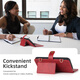 S23ultra Mobiltelefon Hülle Leder schräg Lanyard Samsung S22+ Brieftasche Flip Multifunktionskarte Mezzanine S21FE Full Cover Anti-Fall-Schutzhülle Business Red Samsung S23+