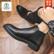 Woodpecker Martin Boots Men's Style Spring and Automne Chelsea Boots Men's Short Boots High-Top Point Toe Business Business Cuir Formal Le cuir Brown [printemps et automne sans toison] 41