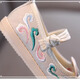 Yushangzhen 2025 Summer Estilo antiguo zapatos Hanfu Hanfu Disfraz Antiguo Viejo Beijing Zapatos de tela hechos a mano Cabeza de caballo de estilo chino Talla blanca 32 Longitud interior 19.8 cm