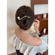 Bary Riff einfache Perlenhaarclip zurück-Kopf-Clip-Kopfschmuck Frog Knopf Frauen Sommerhaarclip Ein-Line-Clip mit Temperament golden